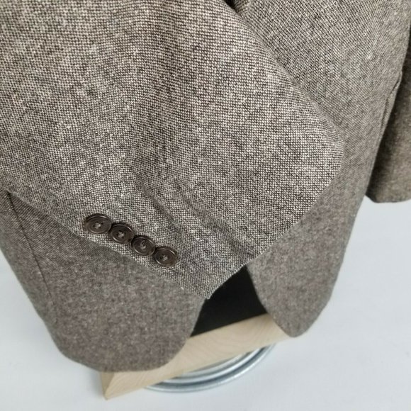 Oak Hill Sport Coat Mens 48T 1XLT Brown Wool Blend - Picture 7 of 12